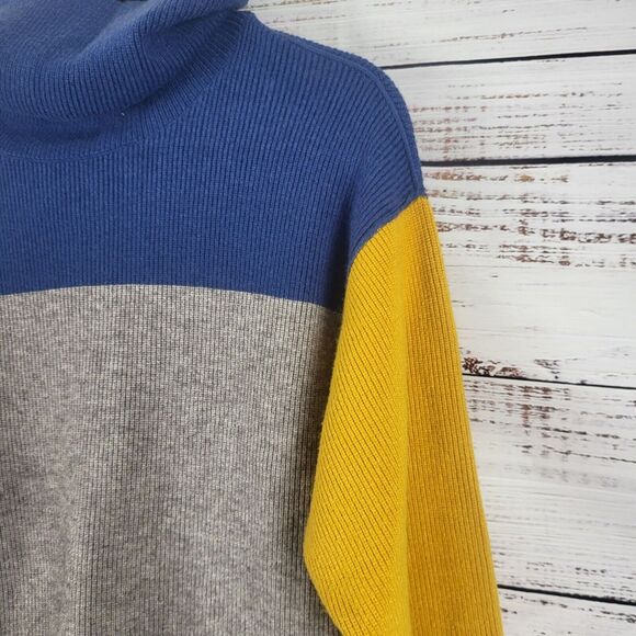 Free People Cowl Neck Color Block Sweater XS Womens Long Sleeve Pullover - Picture 5 of 11